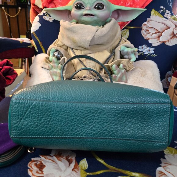 Coach Prairie Satchel in Viridian Green & Matching Wallet - Picture 6 of 15